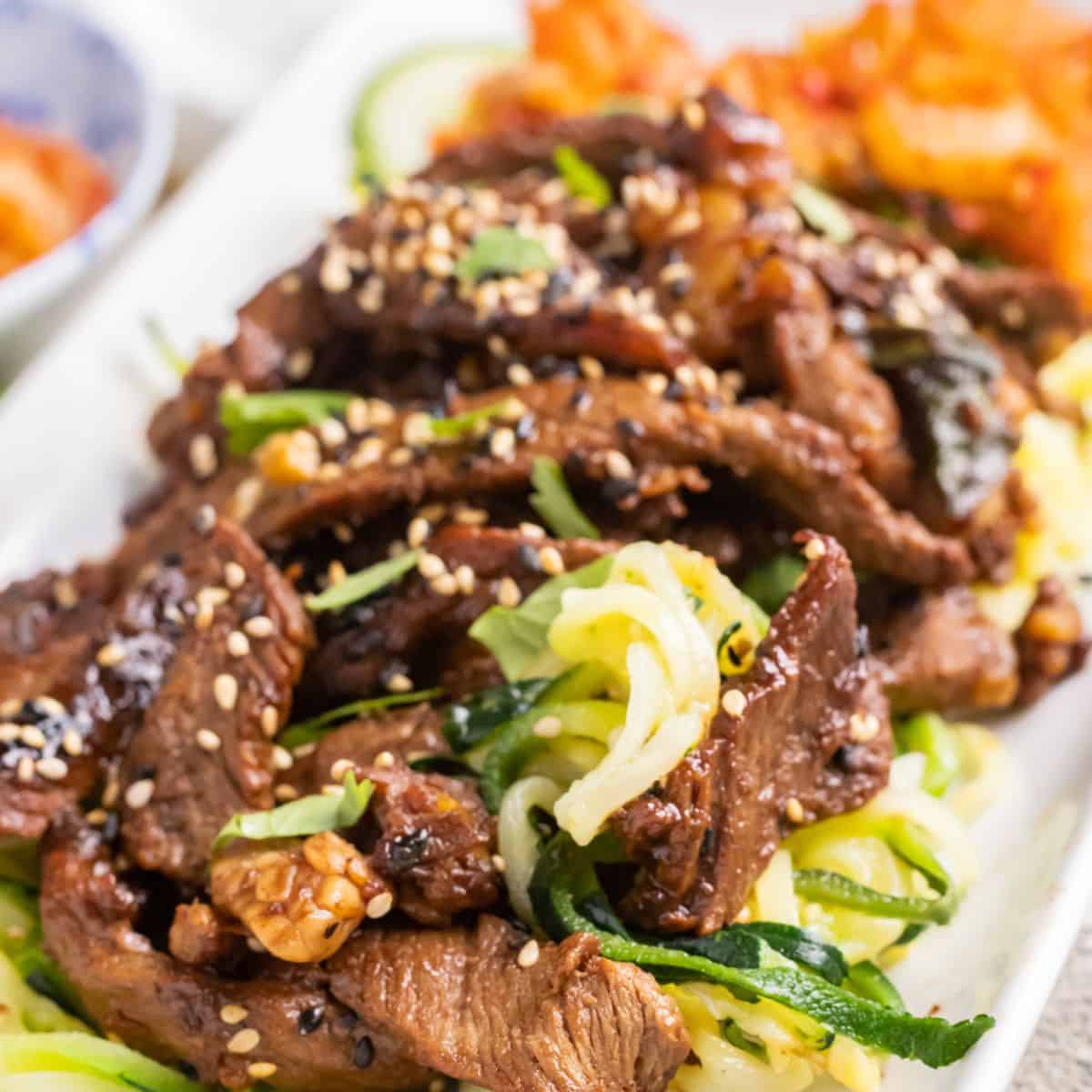 Beef Bulgogi with Zucchini Noodles