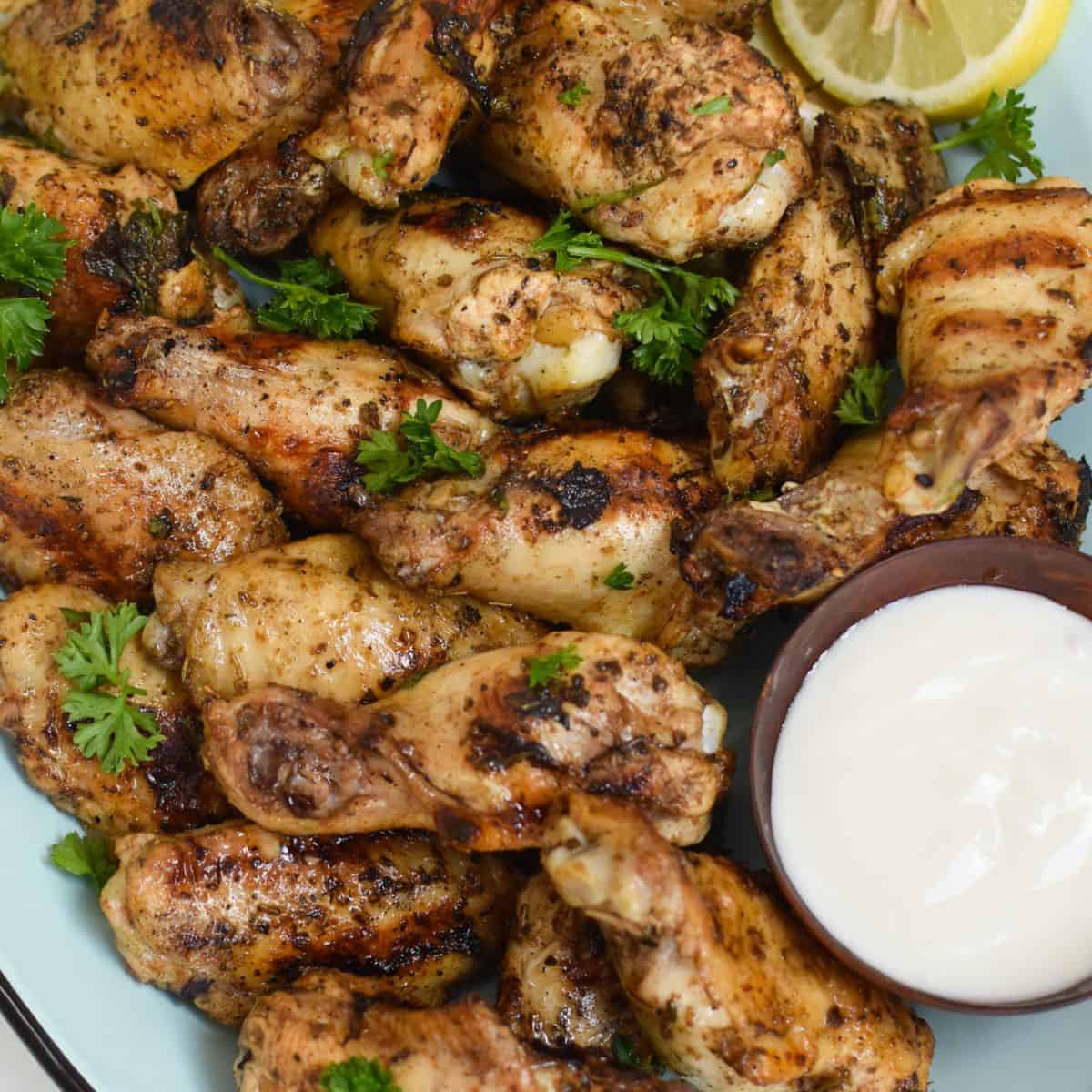 Grilled Mediterranean Chicken Wings