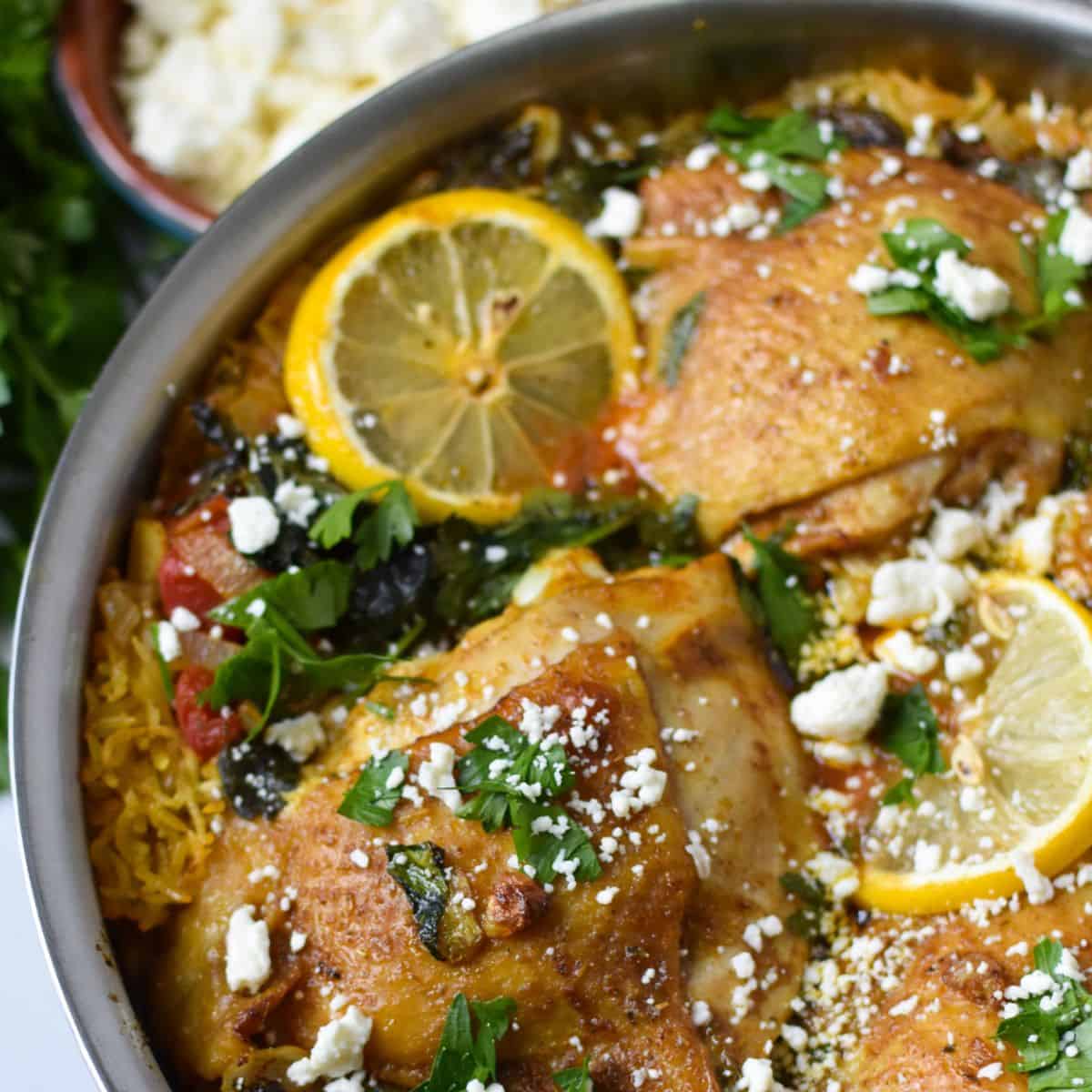 One Pot Mediterranean Chicken and Rice