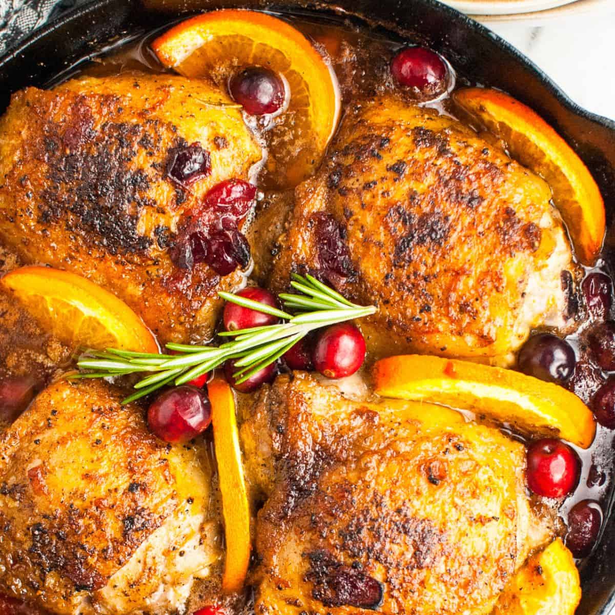 Easy Cranberry Baked Chicken Thighs