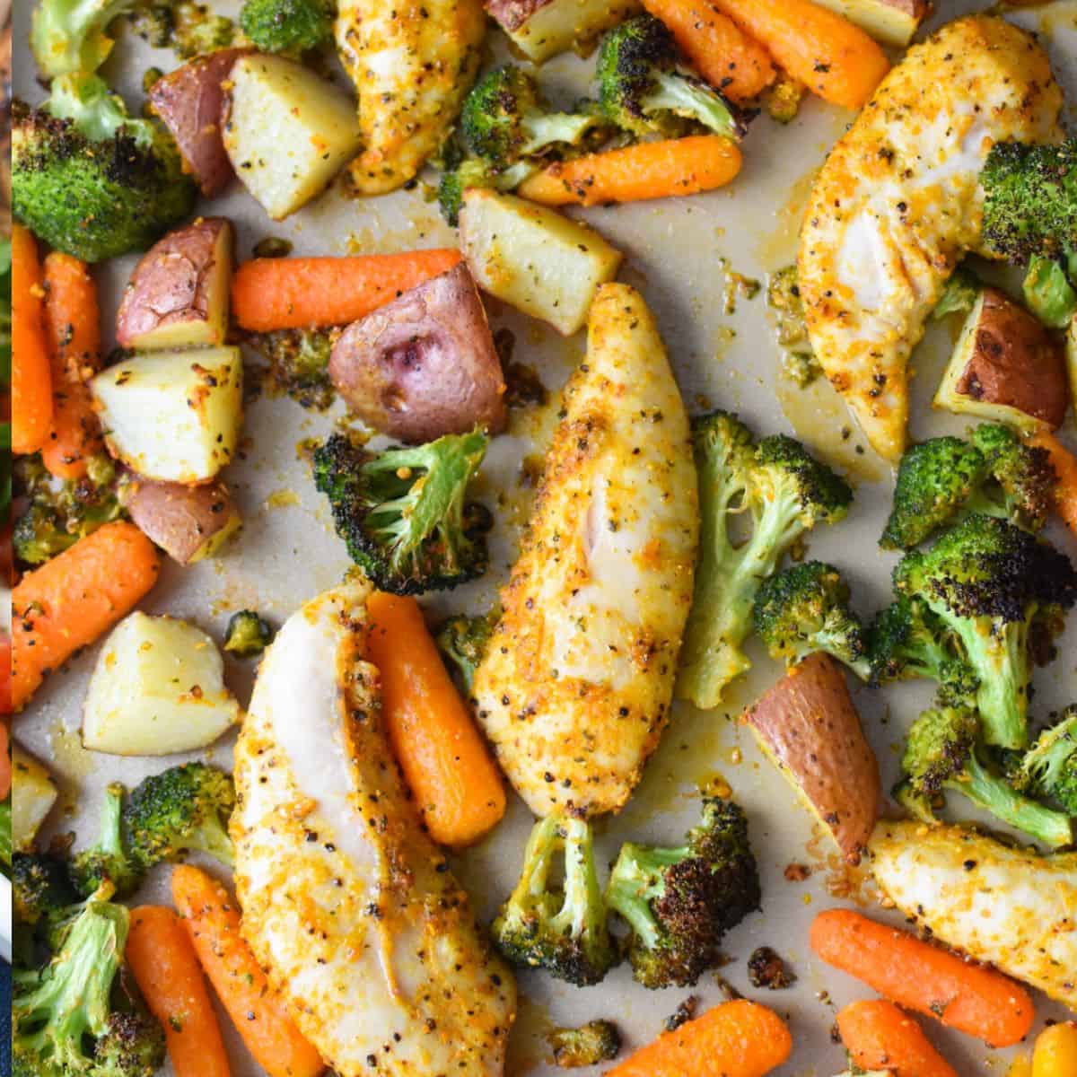Sheet Pan Lemon Parmesan Chicken Tenders