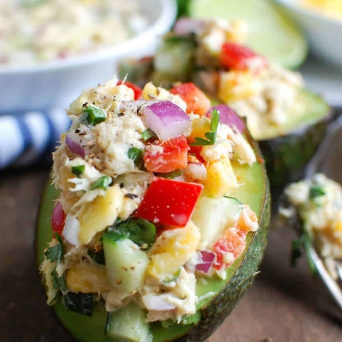 Tropical Tuna Stuffed Avocado