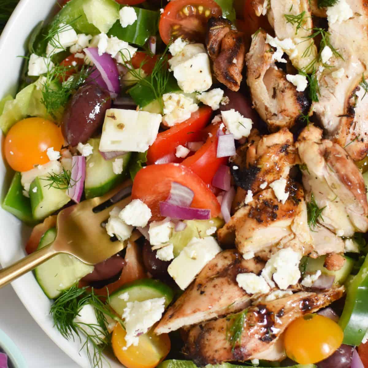 Grilled Chicken Greek Salad