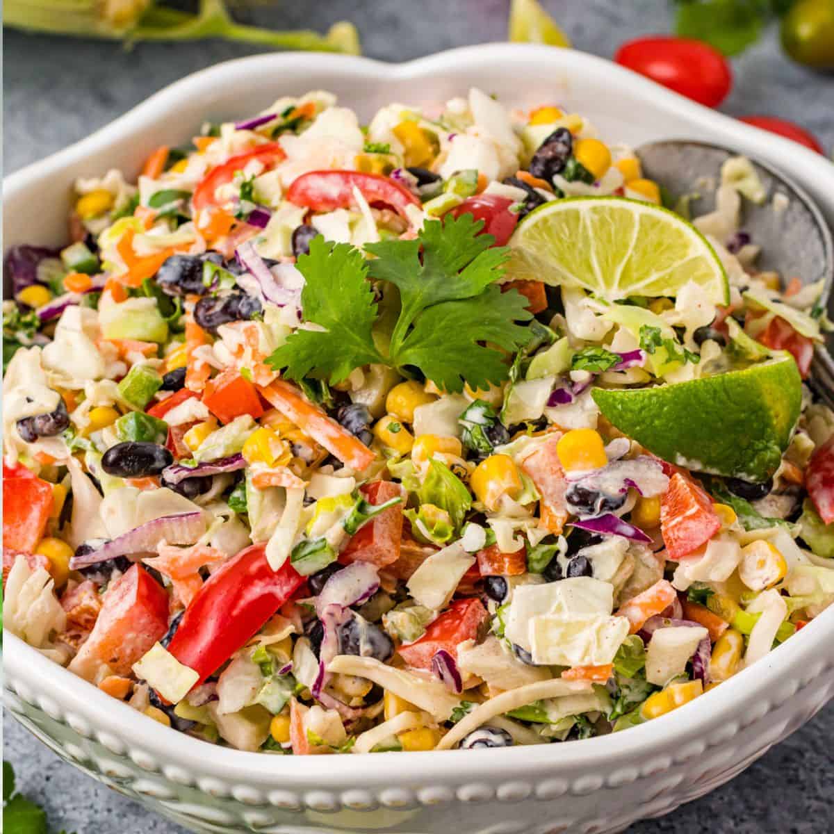 Creamy Mexican Coleslaw with Chili-Lime Dressing