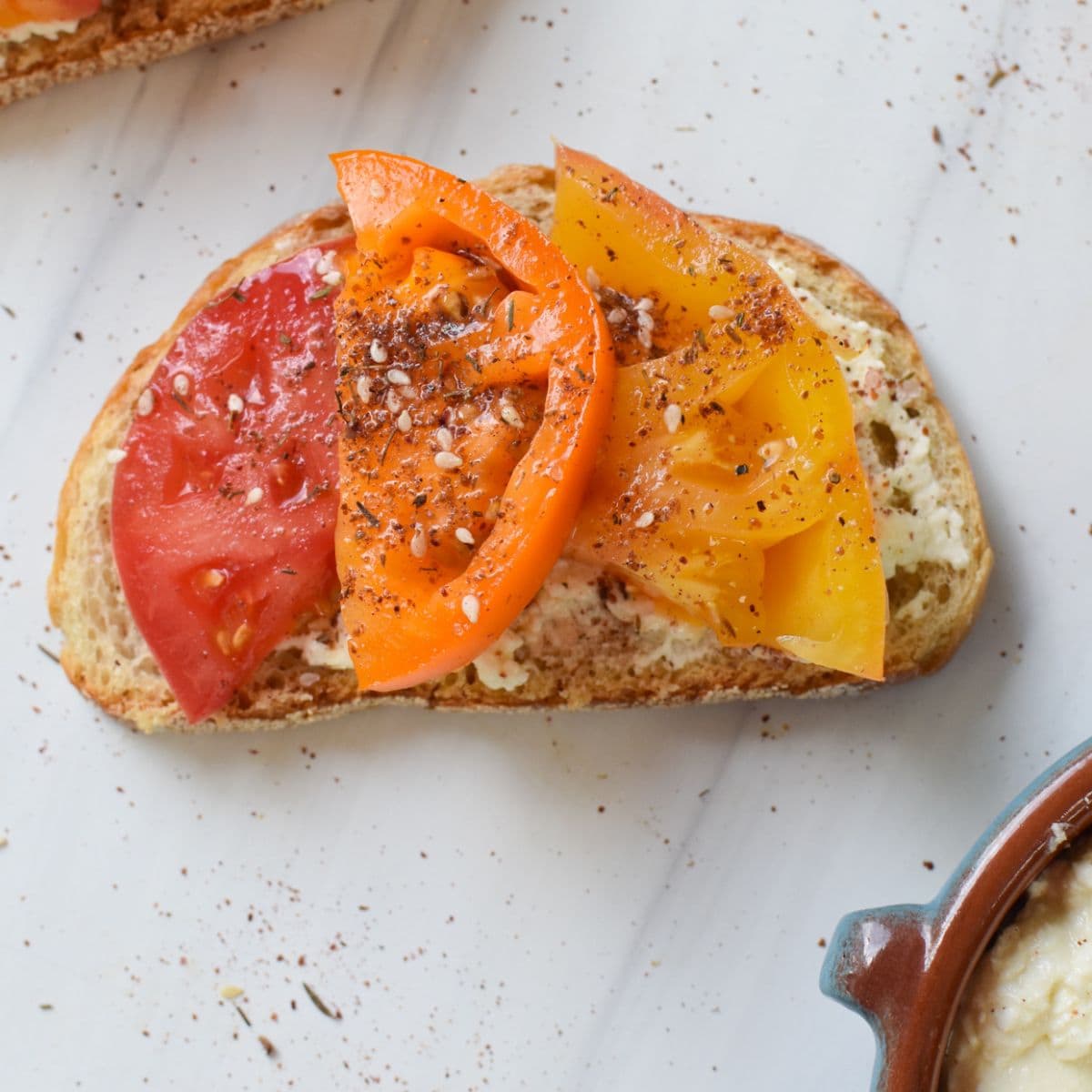 Tomato Toast with Whipped Feta
