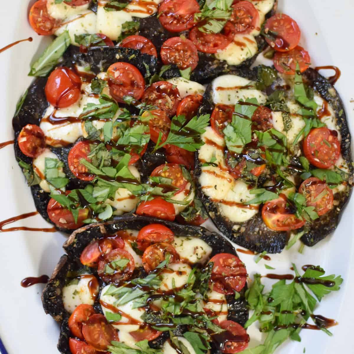 Caprese Stuffed Portobello Mushrooms