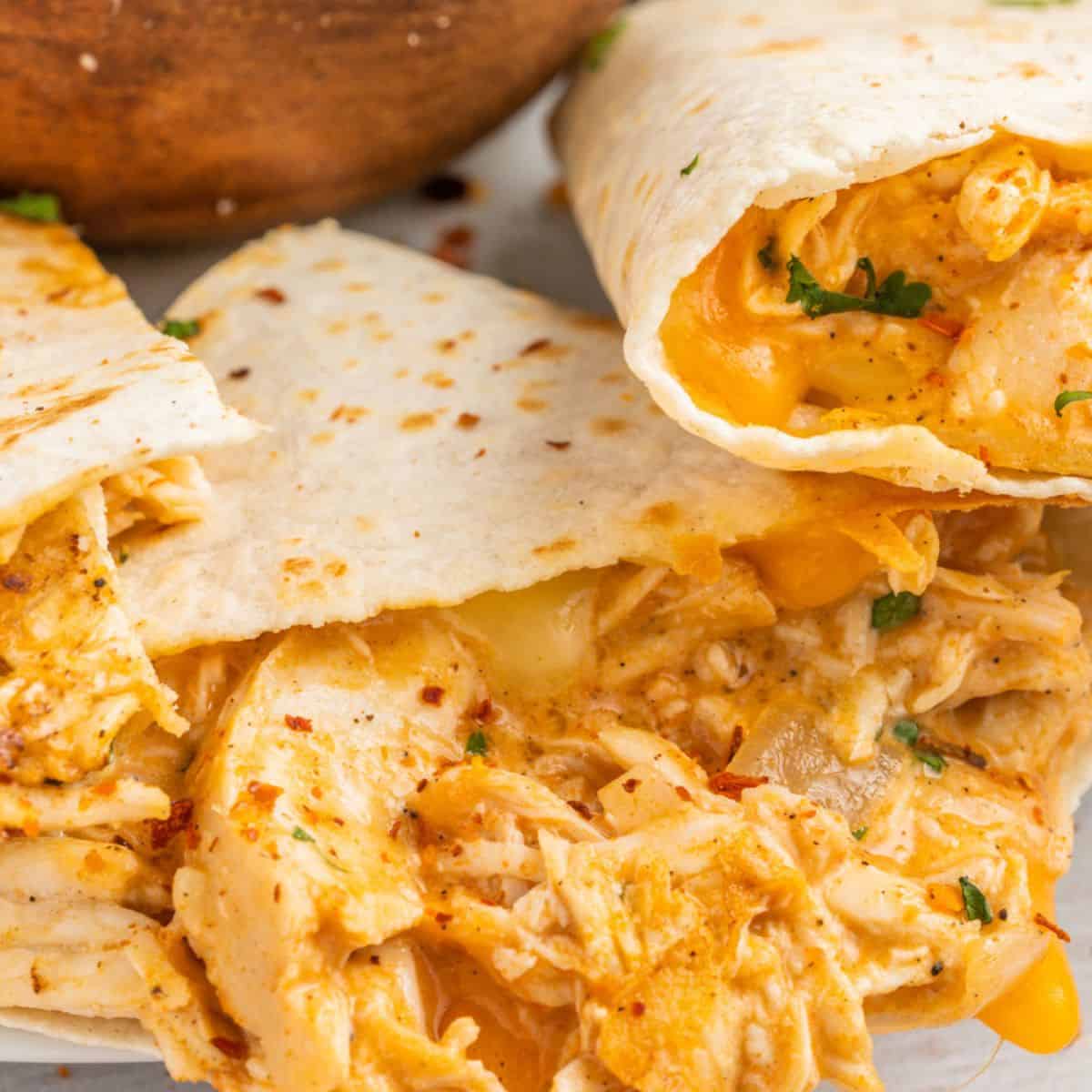 Easy Buffalo Chicken Quesadilla