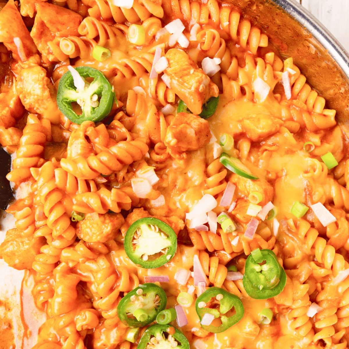 One Pot Chicken Enchilada Pasta