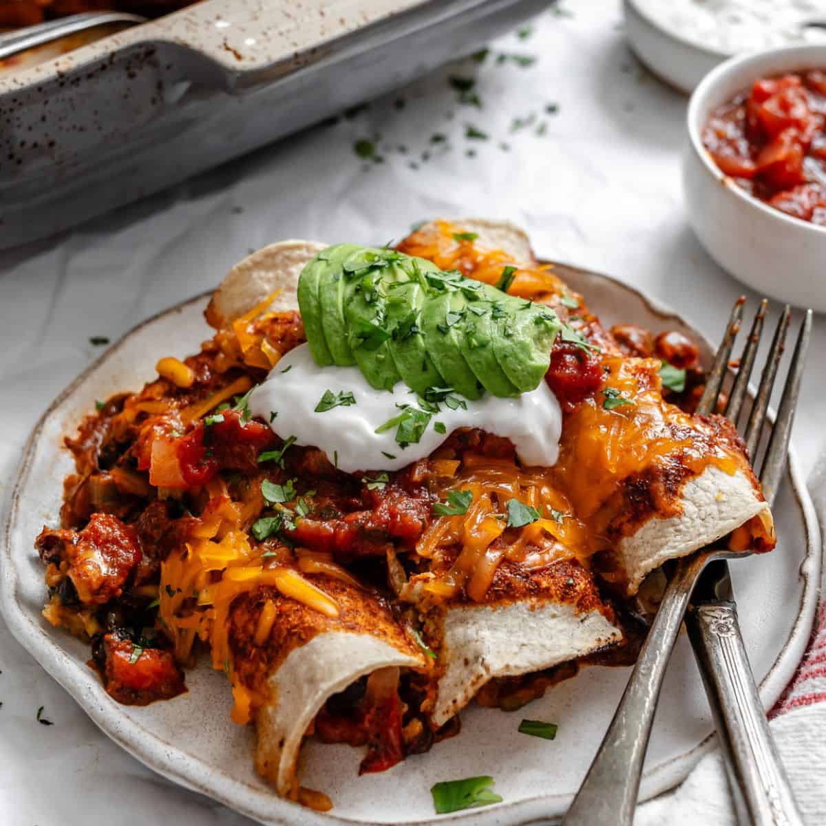 Easy Vegetarian Enchiladas Recipe