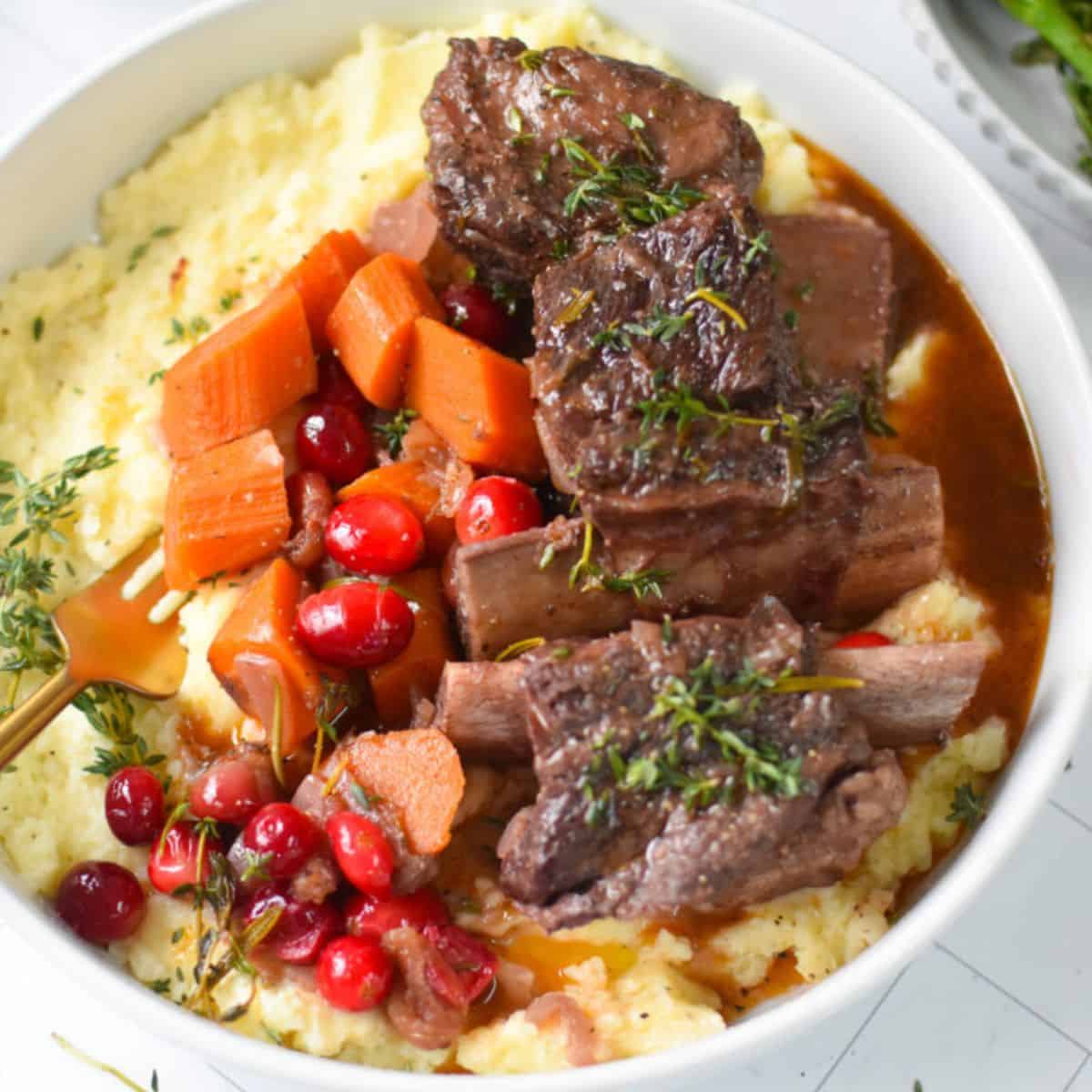 Cranberry Braised Short Ribs Recipe