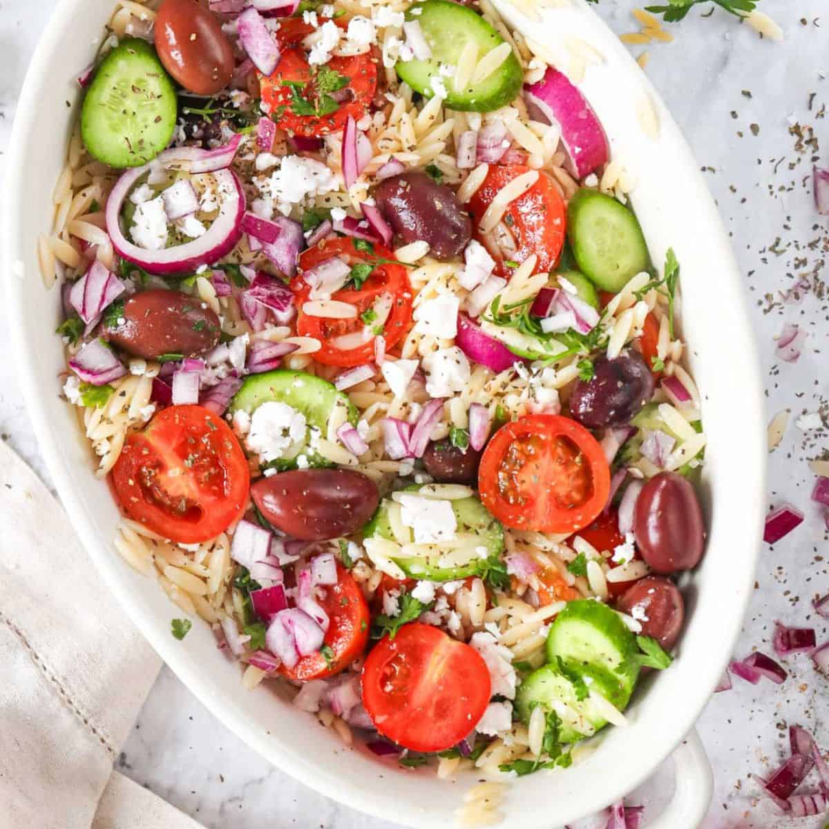 Greek Orzo Pasta Salad