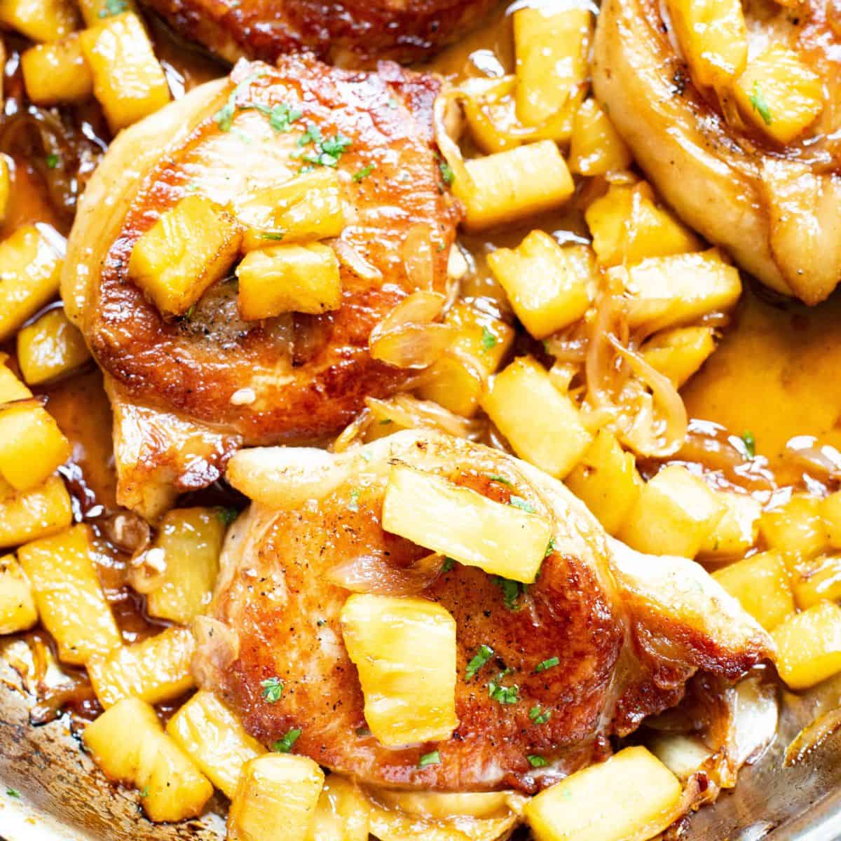 Juicy Pineapple Pork Chops (with Sweet Pineapple Glaze)
