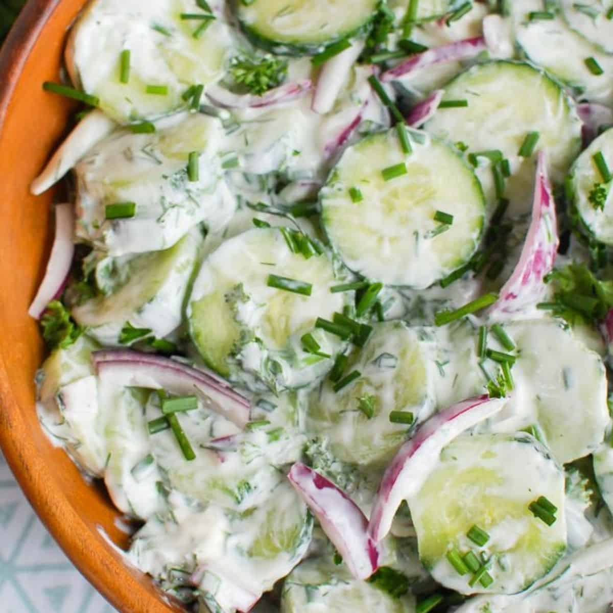 Creamy Cucumber Salad Recipe
