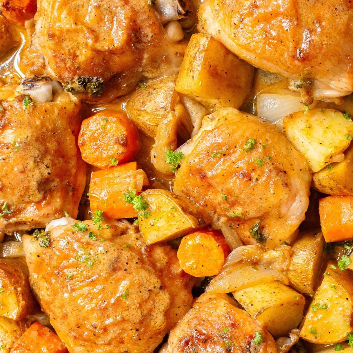 Sheet Pan Honey Mustard Chicken Thighs