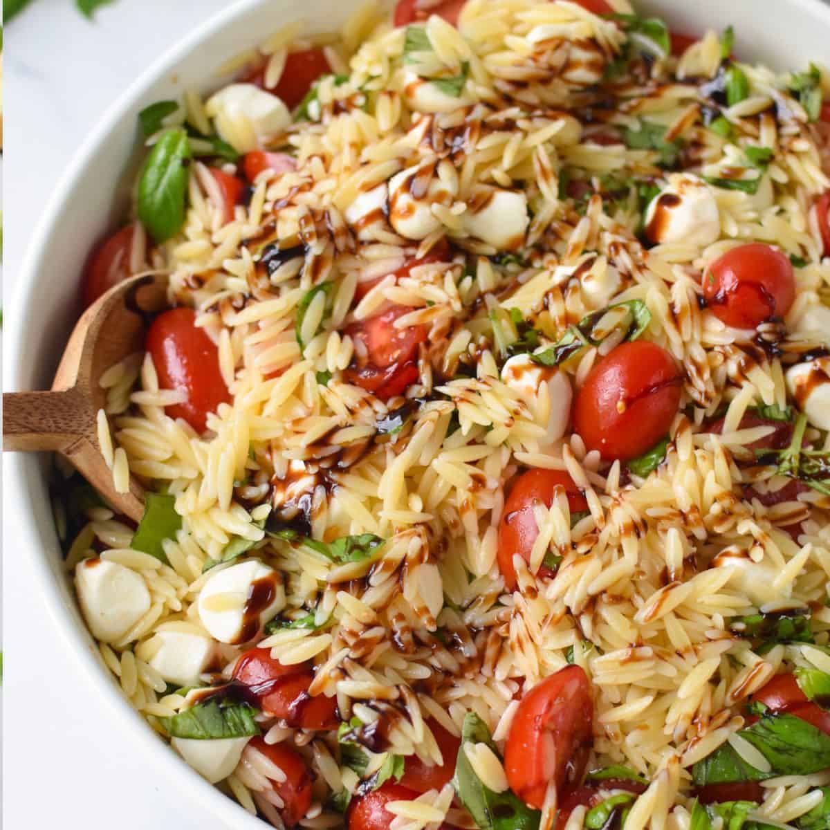 Caprese Orzo Pasta Salad