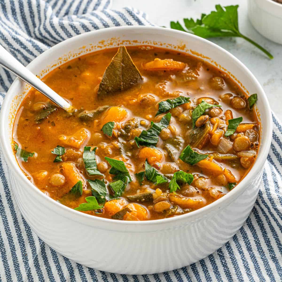 Sweet Potato Soup with Lentils