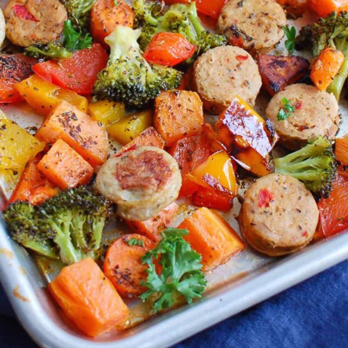 Sheet Pan Chicken Sausage and Vegetables
