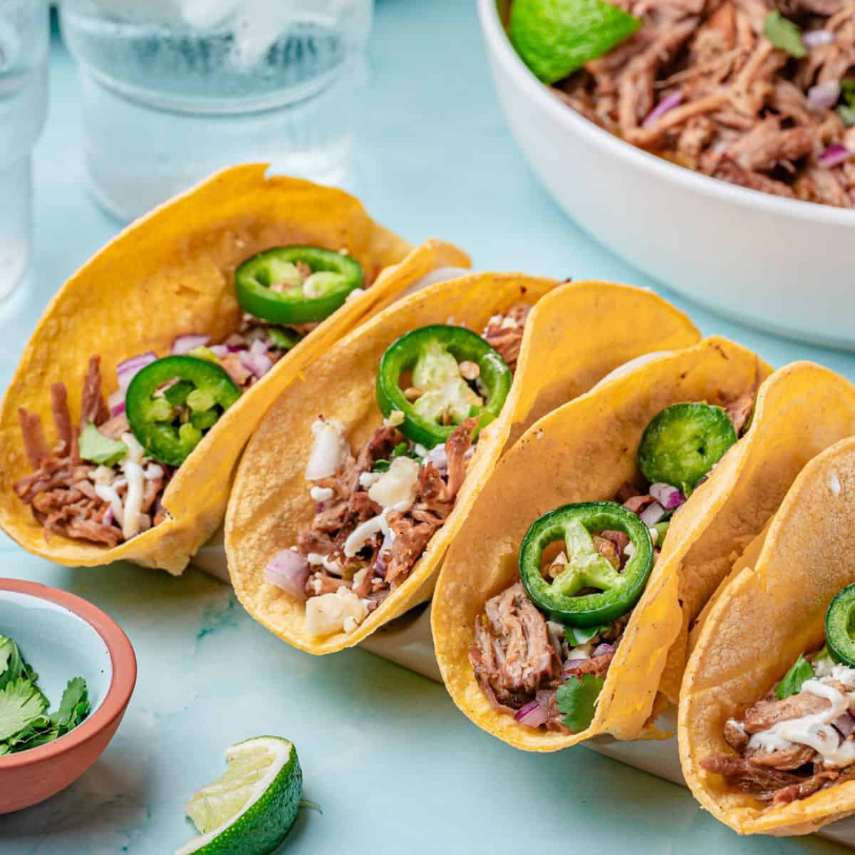 Slow Cooker Pulled Pork Tacos