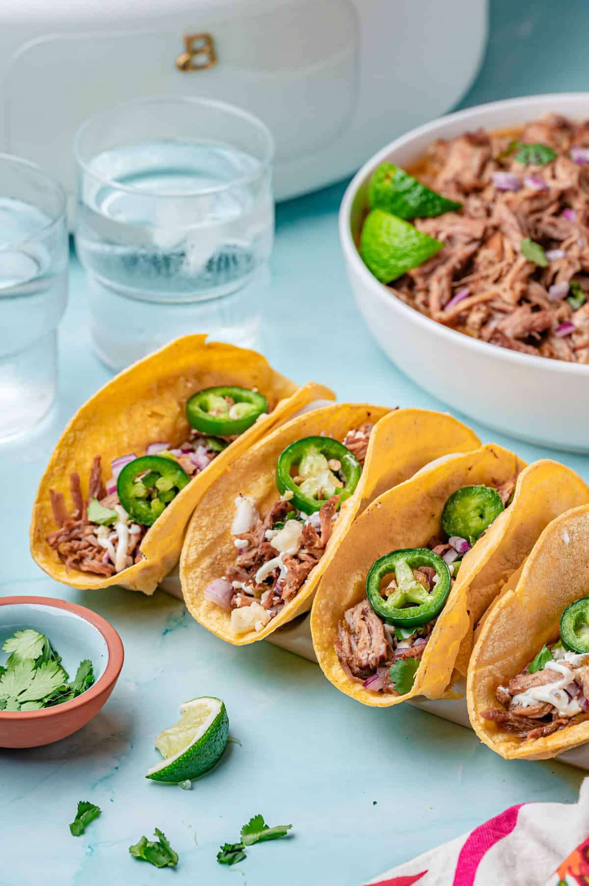 Slow Cooker Shredded Pork Tacos