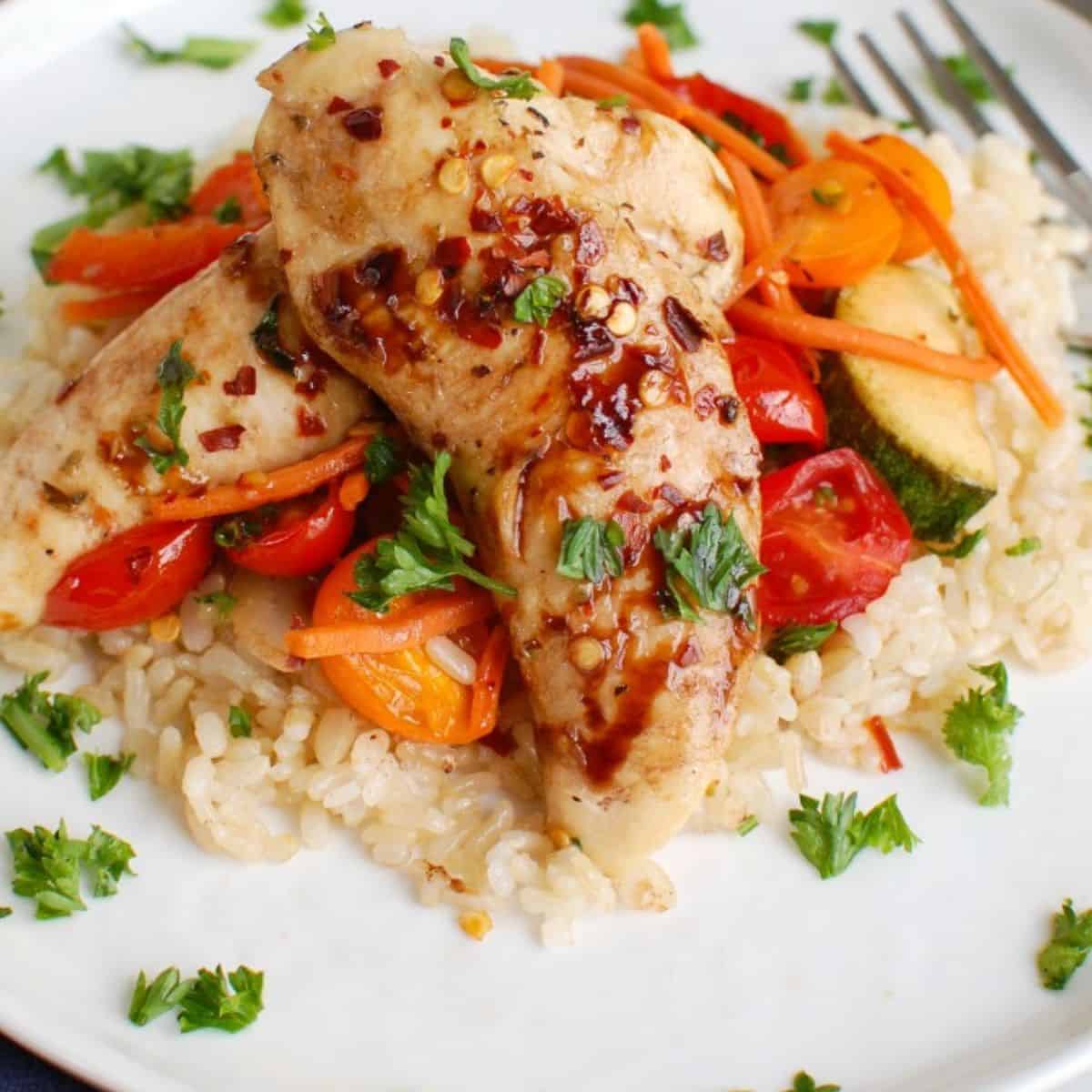 Sheet Pan Balsamic Chicken with Vegetables
