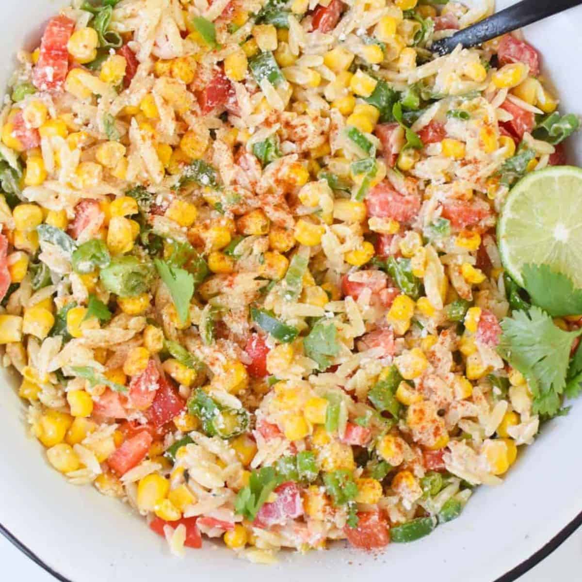 Mexican Street Corn Orzo Pasta Salad