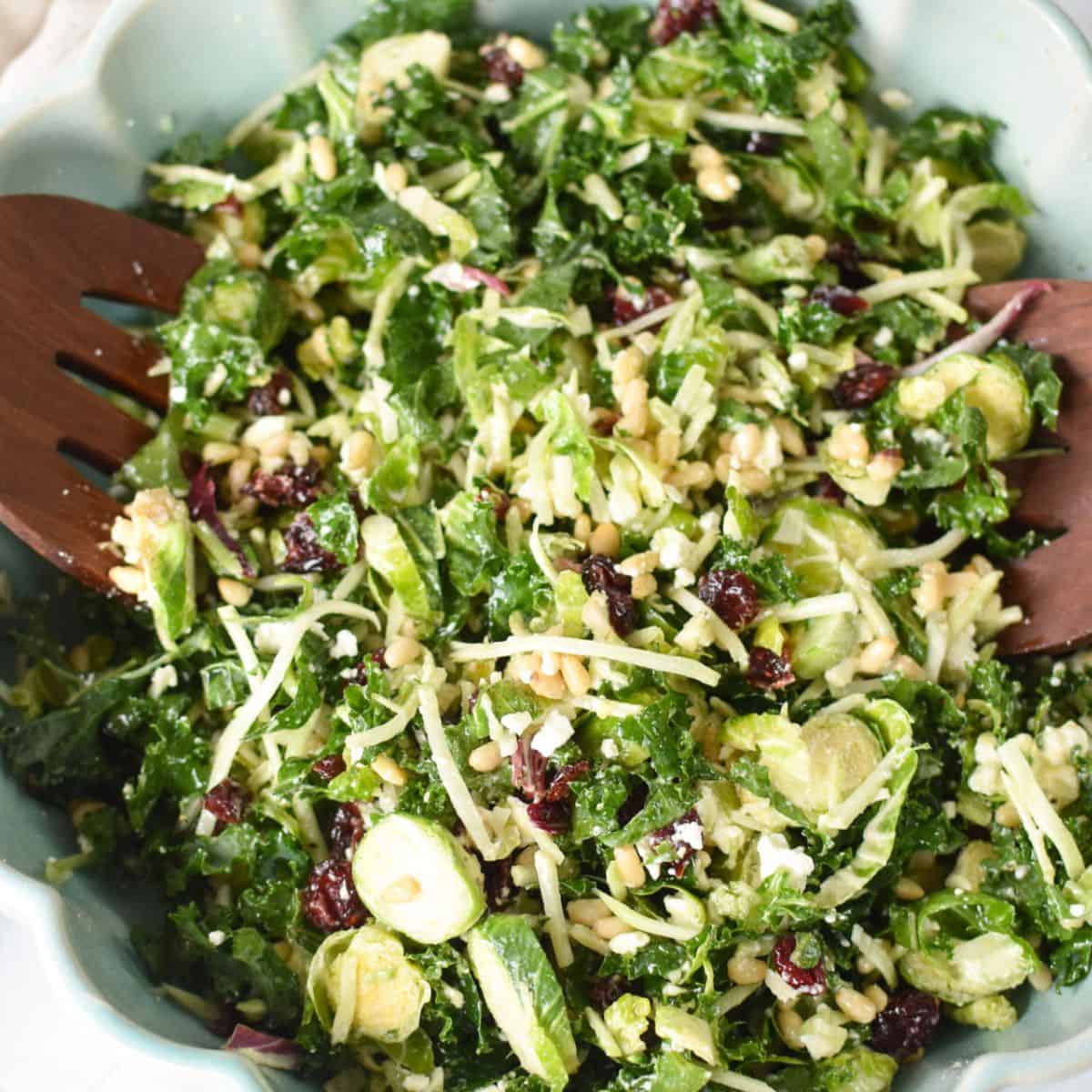 Kale Brussels Sprout Salad