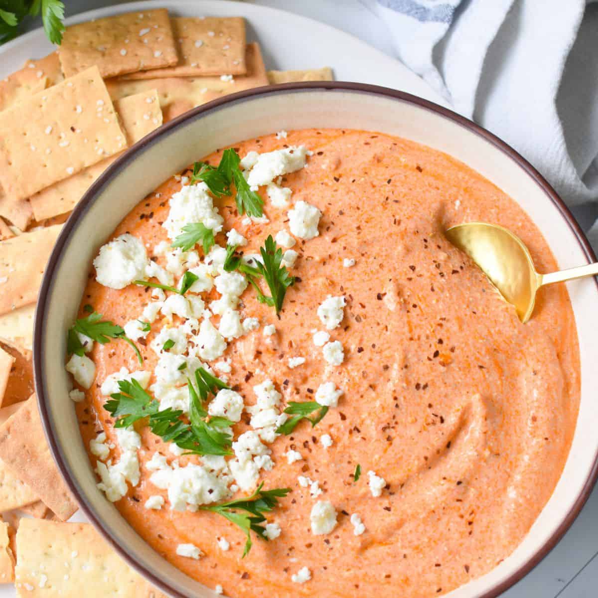 Roasted Red Pepper Feta Dip